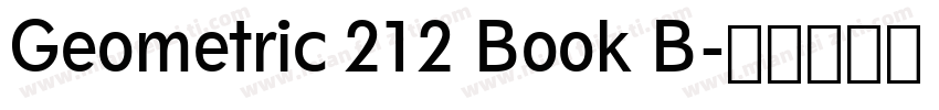 Geometric 212 Book B字体转换